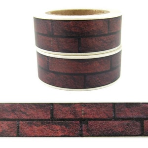 Unique Red Brick Wall Washi Tape, Brick Wall  Washi Tape, Full Roll - CC1742