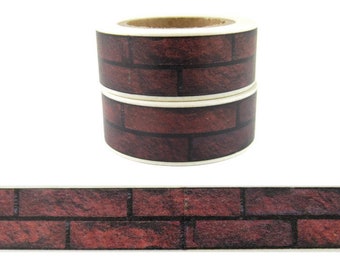 Unique Red Brick Wall Washi Tape, Brick Wall  Washi Tape, Full Roll - CC1742