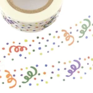 Washi Tape New Years, Birthday Washi Tape, Confetti Washi Tape, Full Roll - U1243