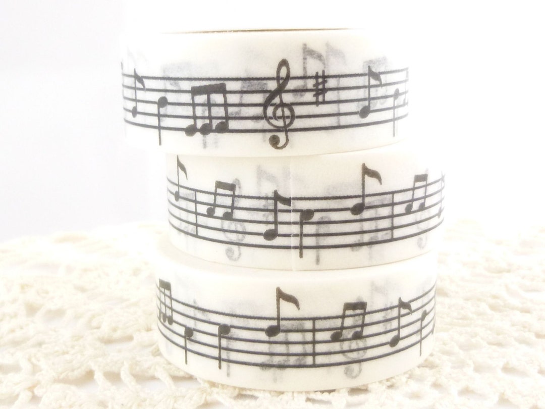 Musical Notes Washi Tape, Sheet Music Washi Tape, Gclef Washi Tape, Full Roll DD1381 Etsy