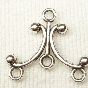 Antiqued Silver Tone Connector Chandelier Findings (6) - SF51