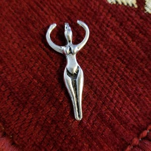Goddess Pewter Art Charm Pendant , Greek Mykonos Casting Beads (1) - M73