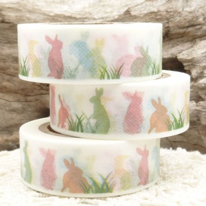 Washi Tape, Oster Washi Tape, Osterhasen Washi Tape, Frühling Washi Tape, ganze Rolle - P844