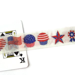 Muster Washi, Patriotisches Washi Tape, Rot Weiß Blau Washi Tape, Cupcake Washi Tape, Flagge Washi Tape, 36 "Muster - K722