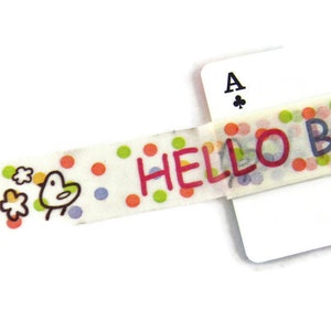 Échantillon Washi, Hello Baby Washi Tape, Baby Girl Washi Tape, Baby Boy Washi, Nouveau-né Washi Tape, 36" Sample Washi Tape - E888