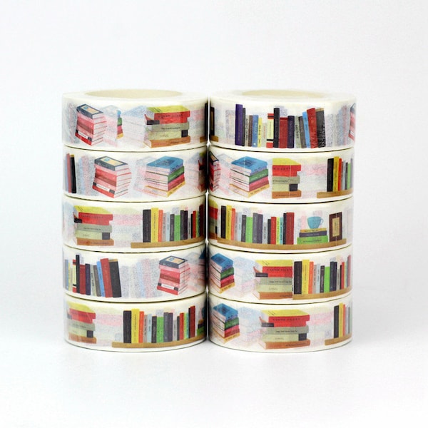 Washi Tape Book,  Library Washi Tape, School Washi Tape, Library Washi Tape, Full Roll - CWWTS- 19