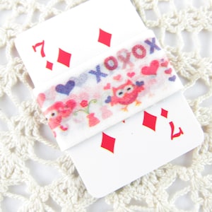 Campione Washi, nastro Washi amore, nastro Washi abbracci e baci, nastro Washi gufo, nastro Washi campione 36" - F629