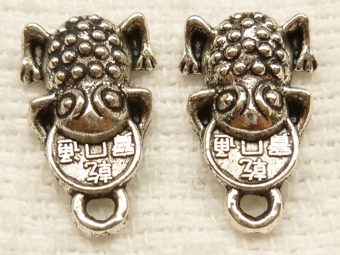 Good Luck Frog Toad Charms Antiqued Silver 8 S13 Etsy