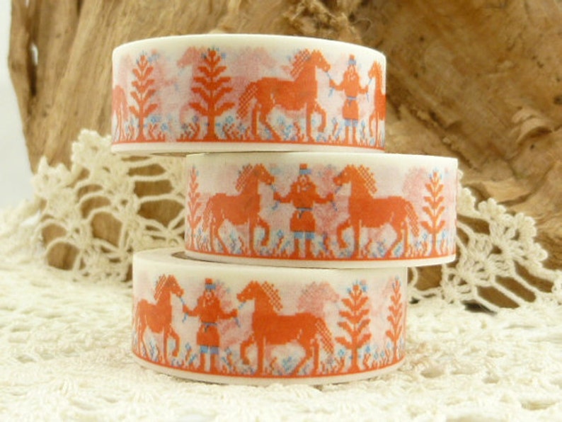 Washi Tape Abstract Red Horse Washi Tape I1747 image 2