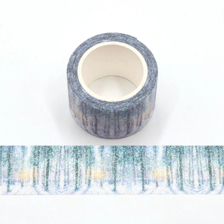 Winter Glitter Washi Tape (Pack of 10) Christmas Craft Supplies