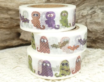 Nastro Washi di Halloween, nastro Washi fantasma, nastro Washi pipistrello, rotolo completo - 972
