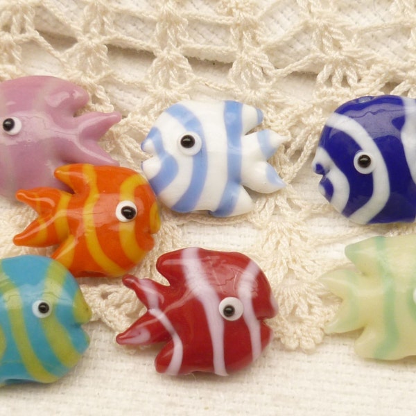 Glass Fish Beads Etsy