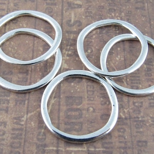 23mm Antik Silber massiver Ring Link Verbinder (8) - SF59
