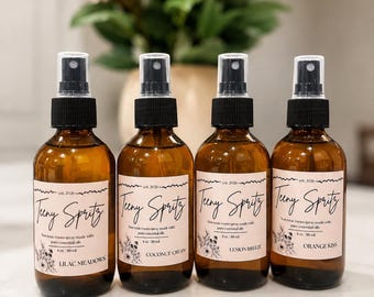 Non-Toxic Room+Linen Spray, Pure Essential Oils, Amber Glass Bottle (4oz)