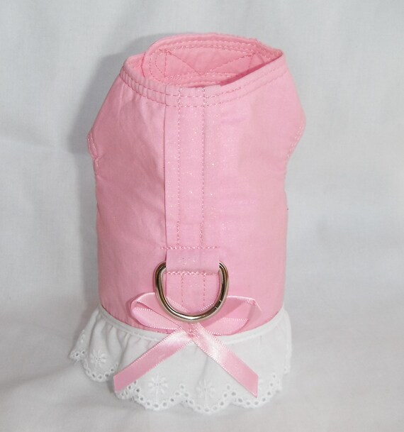 Dog Harness Vest Pink Glitter Custom Pet Harness Adjustable