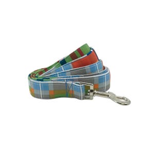 Dog Leash Multi Plaid Patchwork Swivel Hook Pet Lead