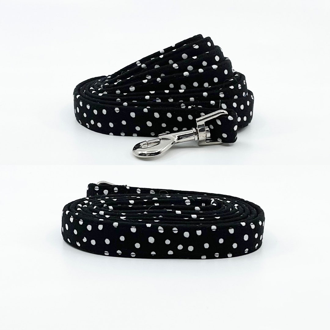 Black & White Polka Dot Nouveau Bow Leash