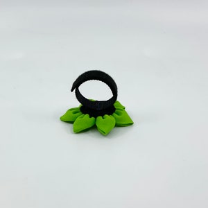 Add A Flower To Your Dog's Harness Or Collar Pet Accessory In Green, Pink, Purple And Yellow image 5