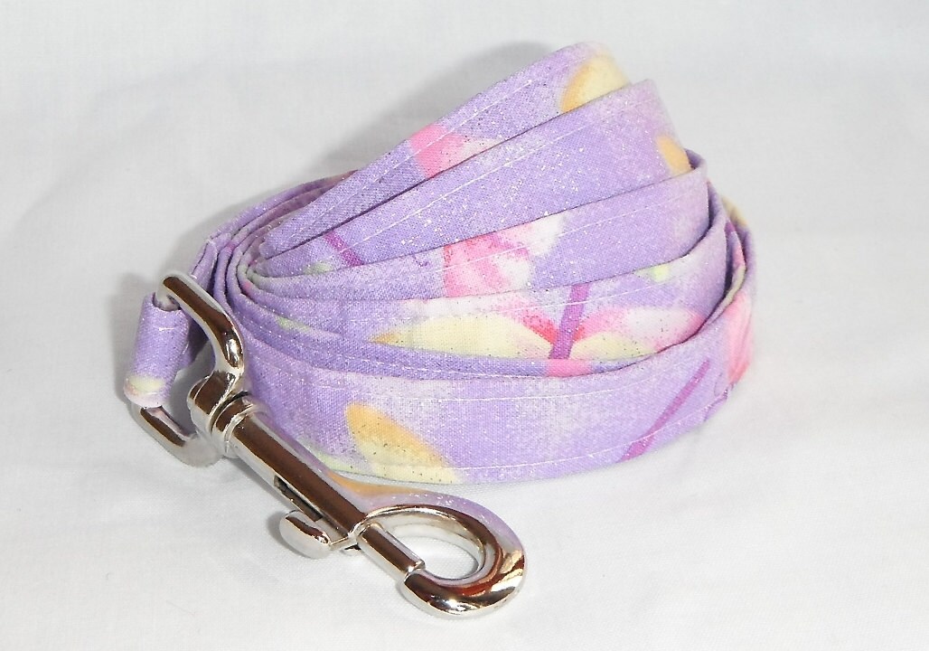 Dog Leash Purple Sparkly Butterfly Etsy