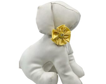 Yellow Sparkly Bumble Bee Flower Accessory for Your Pets Harness or Collar