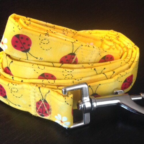 Dog Collar Yellow Ladybugs Lady Bug Dog Collar Ladybug Dog Etsy