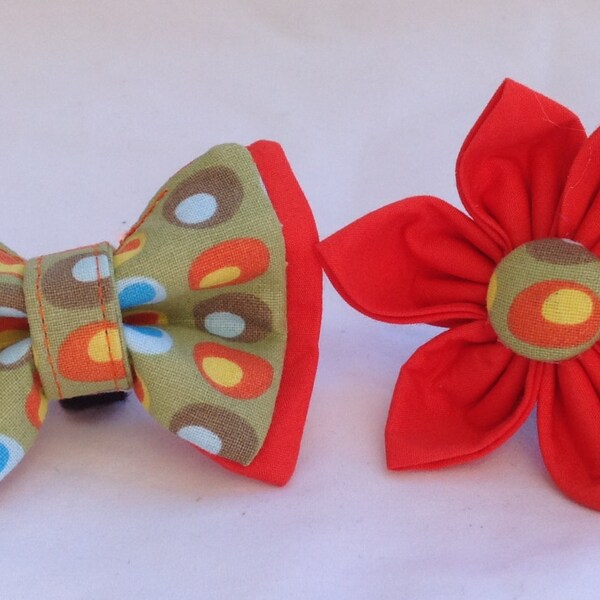 Add A Flower Or Bow Tie To Your  Harness Or Collar