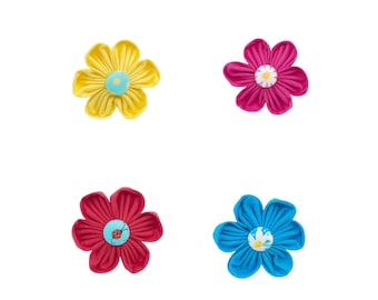 Add A Flower Accessory to Your Pet Harness or Collar: Cotton Attachments
