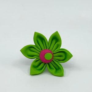 Add A Flower To Your Dog's Harness Or Collar Pet Accessory In Green, Pink, Purple And Yellow image 8