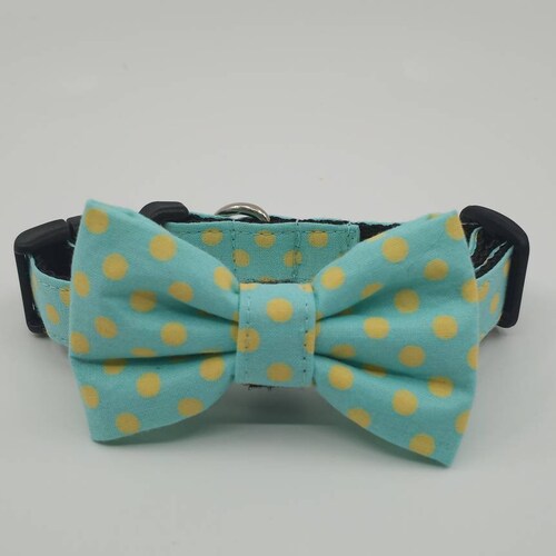 Dog Collar Bow Tie Set Multi Stiped Adjustable Sizes XS Etsy