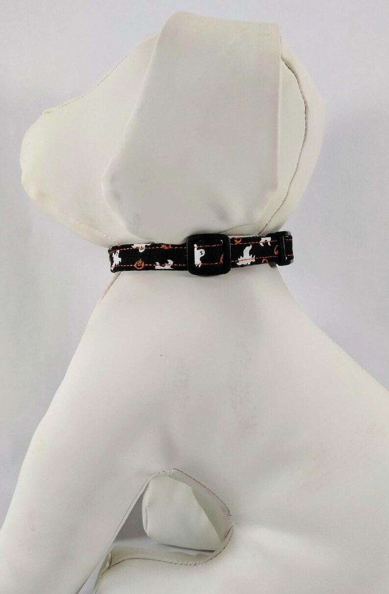 Halloween Dog Collar With Flower or Bow Tie Ghost and - Etsy