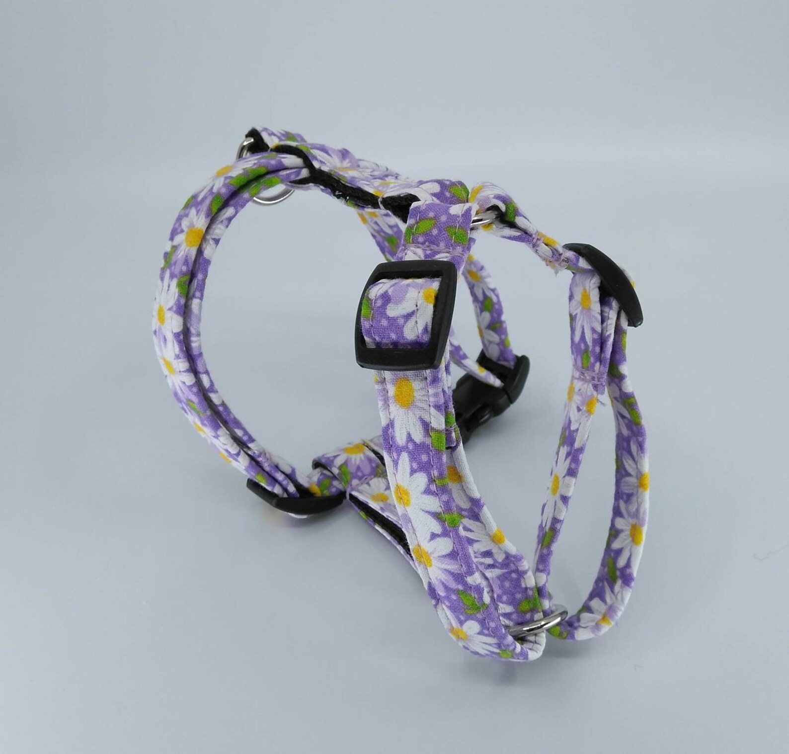 Purple Daisy Dog Harness With Flower Adjustable Pet Harness Etsy