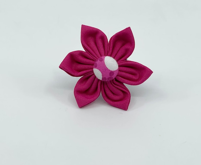 Add A Flower To Your Dog's Harness Or Collar Pet Accessory In Green, Pink, Purple And Yellow image 6