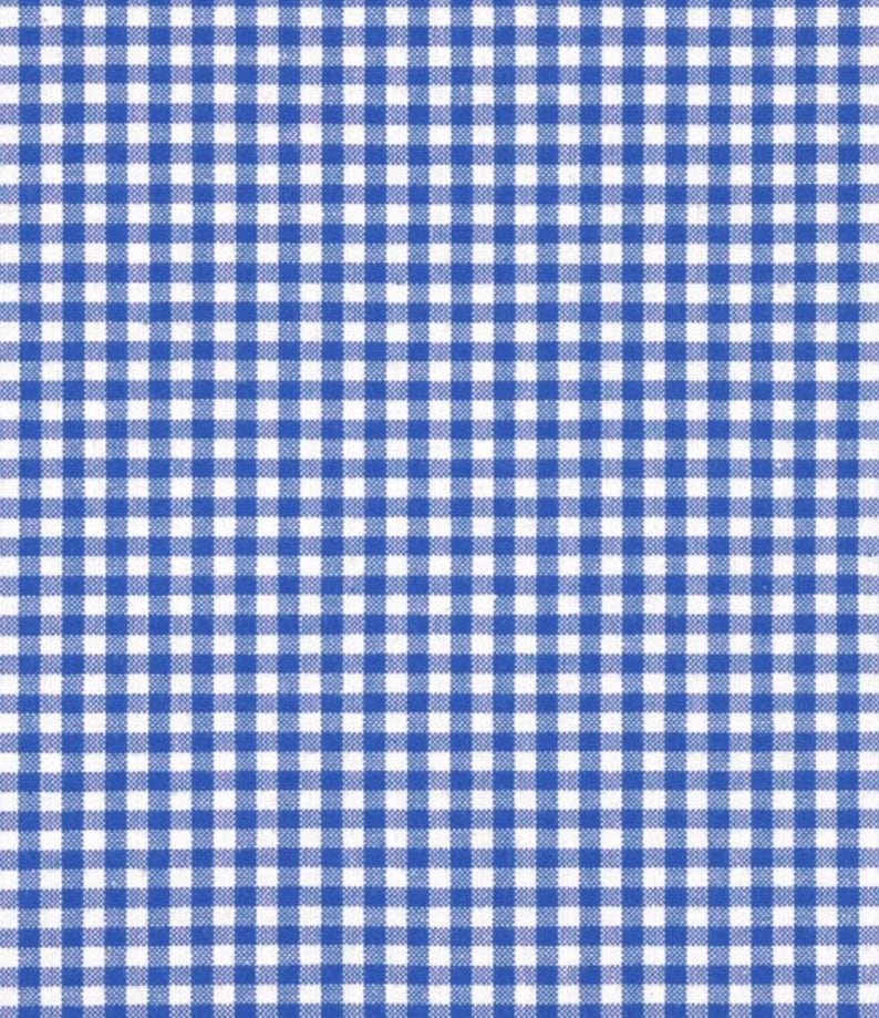 K&ouml;nnte beinhalten: Ein blaues und wei&szlig;es Gingham-Muster. Das Muster besteht aus kleinen Quadraten, wobei sich blaue Quadrate mit wei&szlig;en Quadraten abwechseln.