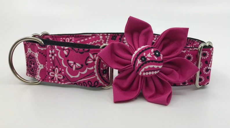 L XL Rose Pink Paisley S Adjustable Sizes XS Dog Collar Flower Set M L XL Rose Pink Paisley S Adjustable Sizes XS Dog Collar Flower Set M