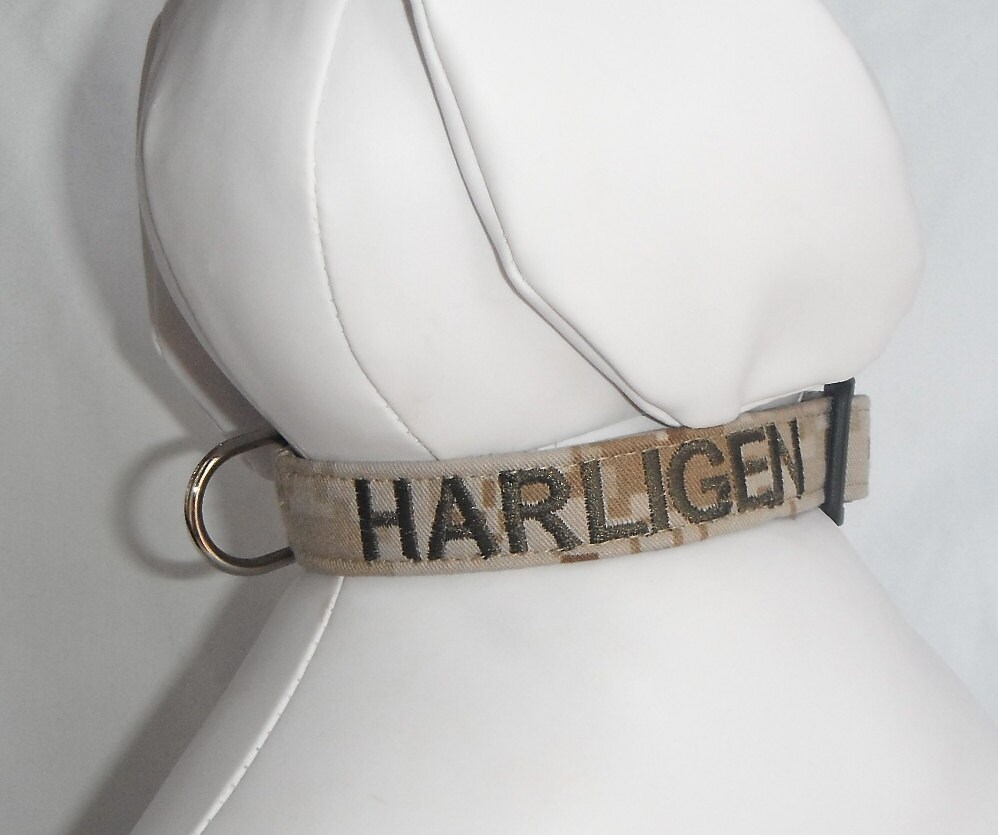 Military Dog Collar Emroidered  With Your Dogs Name - Available In Ar…