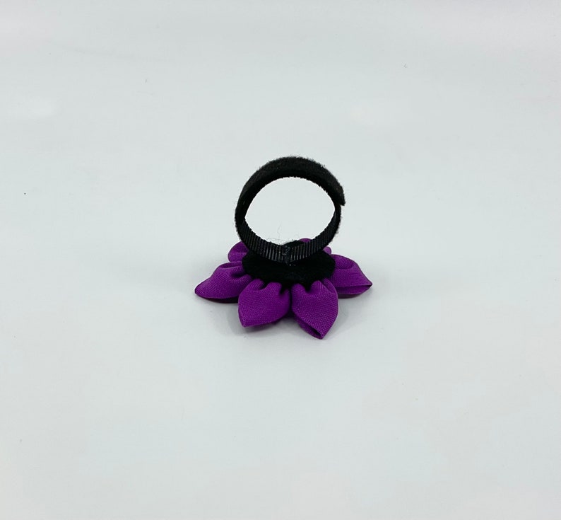 Add A Flower To Your Dog's Harness Or Collar Pet Accessory In Green, Pink, Purple And Yellow image 4