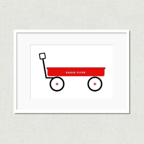 Digital download, red wagon print, kids room art, nursery art, nursery wall art, modern nursery, nursery decor, kids art, wagon print