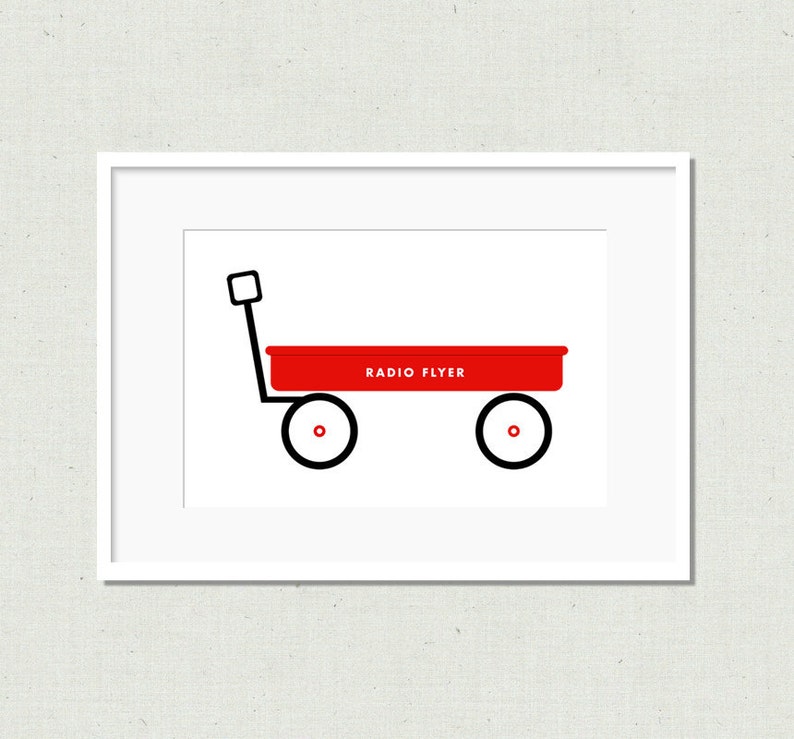 Digital Download, Red Wagon Print, Kids Room Art, Nursery Art, Nursery Wall Art, Modern Nursery ...
