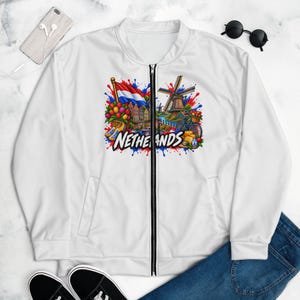 Niederlande Bomberjacke Unisex | Holland Jacke | Netherlands Jacket | Niederlande Geschenk | Holland Souvenir | Amsterdam Geschenk
