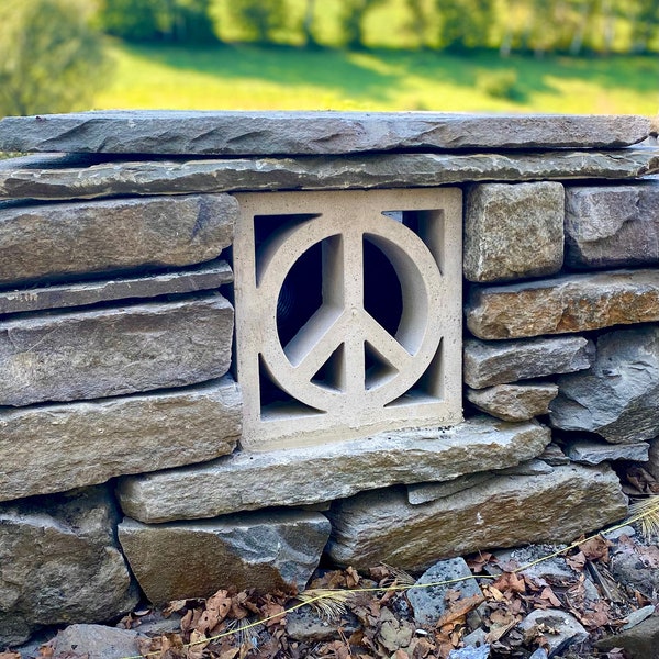 Vermont Made Peace Sign Breeze Block