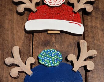 Interchangeable Shelf Sitter Hat - Winter Hat with Antlers