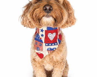 Americana Reversible Dog Bandana
