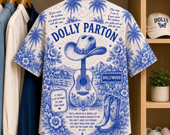 Dolly Parton Tropical Hawaiian Shirt, Dolly Parton MemorialTee, RIP Dolly Parton Shirt, Country Music Legend Tribute, Dolly Parton Fan Gift