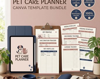 Pet Care Planner | Puppy Tracker, Dog Essentials (Digital Download)