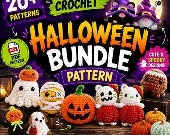 Halloween Crochet Pattern Bundle | 20+ Spooky Amigurumi Designs (PDF Download)