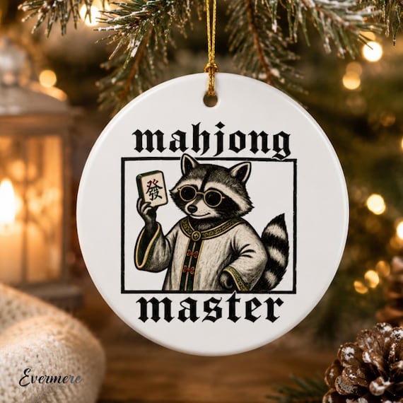 Personalized Mahjong Ornament, Mahjong Gift, Mahjong Group Gift, Mahjong Christmas Ornament, Mahjong Player Gift, Mah Jongg Lover Gift