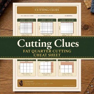Quilting Cheat Sheet for Square Sizes Printable Fabric Yield Guide Sewing Room Reference Instant PDF Fabric Cutting Tips for Fat Quarter