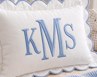 Federe personalizzate con monogramma ricamato, cuscino decorativo con nome personalizzato per la cameretta, decorazione per la stanza del bambino, cuscino per la camera del dormitorio, regalo per pigiama party