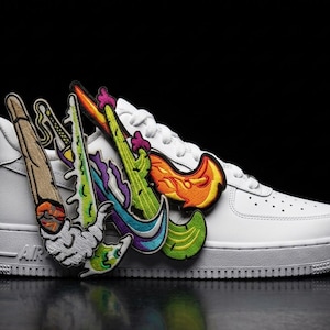 Nike Air Force 1 Custom Embroidered Patch Sneakers | Choose Your Patch | Personalized AF1 Shoes
