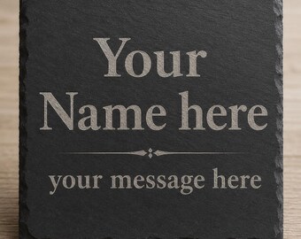 Posavasos personalizado de pizarra negra